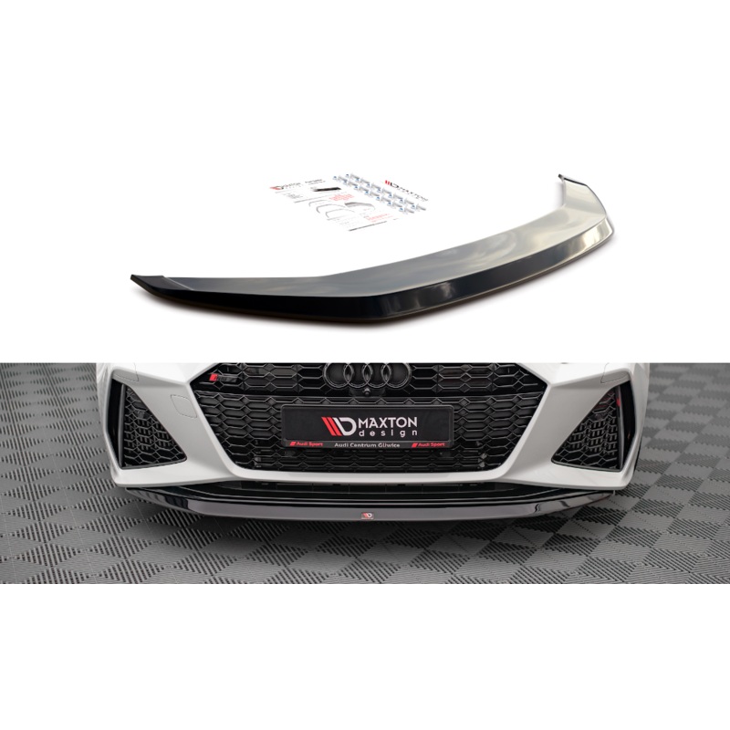FRONT SPLITTER V.3 AUDI RS6 C8 GLOSS BLACK