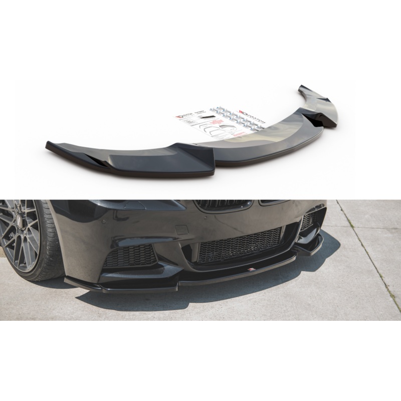 FRONT SPLITTER V.3 BMW 5 F10/F11 M-PACK GLOSS BLACK