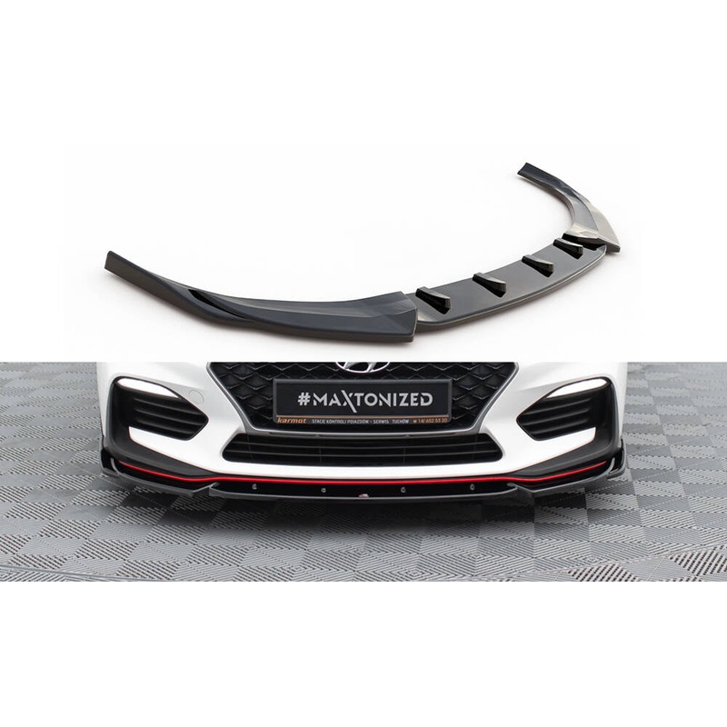 FRONT SPLITTER V.5 HYUNDAI I30 N (ELANTRA GT) MK3 HATCHBACK/ FASTBACK GLOSS BLACK