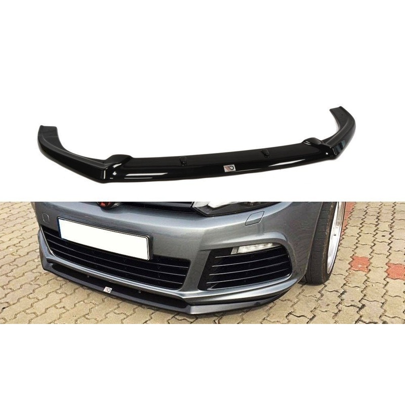FRONT SPLITTER VW GOLF VI R CUPRA LOOK GLOSS BLACK