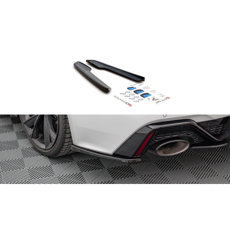 REAR SIDE SPLITTERS AUDI RS6 C8 GLOSS BLACK