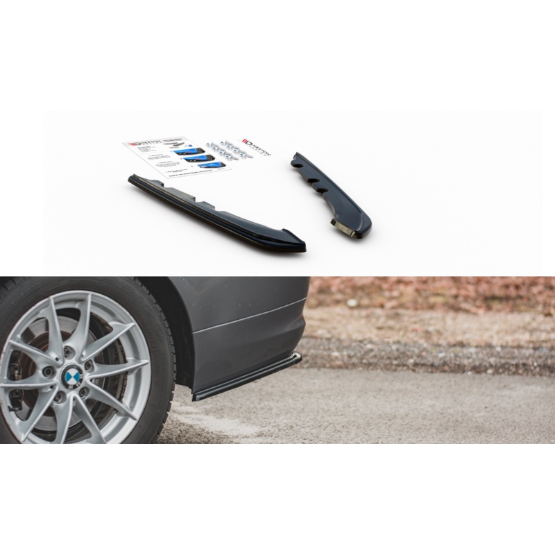 REAR SIDE SPLITTERS BMW 3 E91 FACELIFT GLOSS BLACK