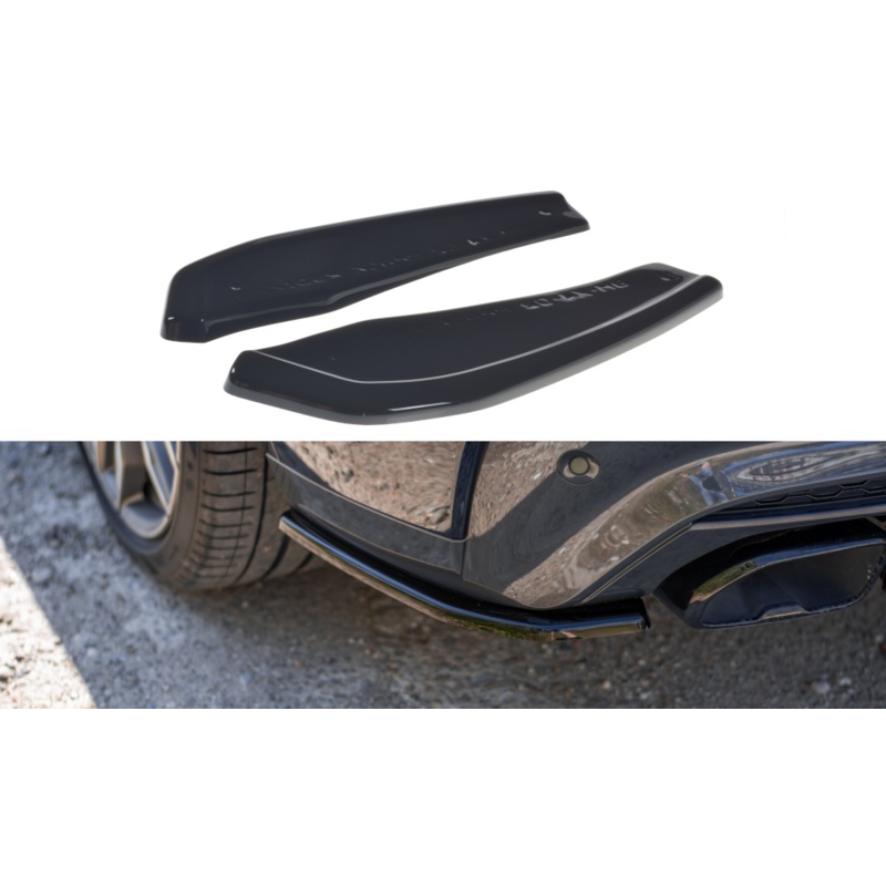 REAR SIDE SPLITTERS BMW X4 M-PACK G02 GLOSS BLACK