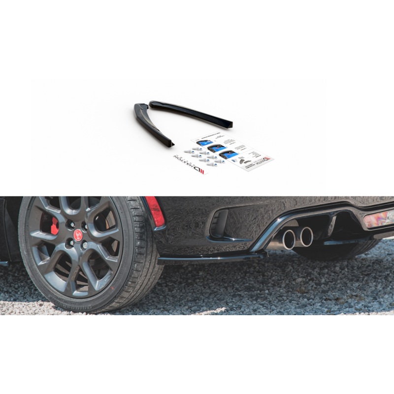 REAR SIDE SPLITTERS FIAT 124 SPIDER ABARTH GLOSS BLACK