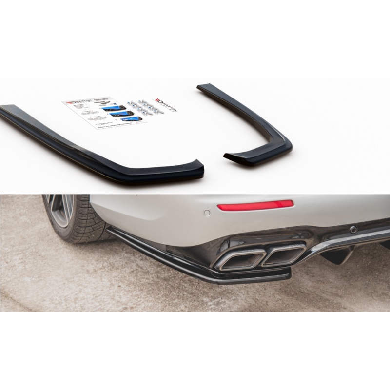 REAR SIDE SPLITTERS MERCEDES-BENZ E63 AMG ESTATE/SEDAN S213/W213 GLOSS BLACK
