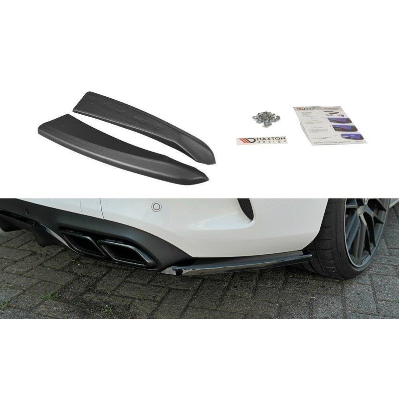 REAR SIDE SPLITTERS MERCEDES C-CLASS C205 63AMG COUPE GLOSS BLACK