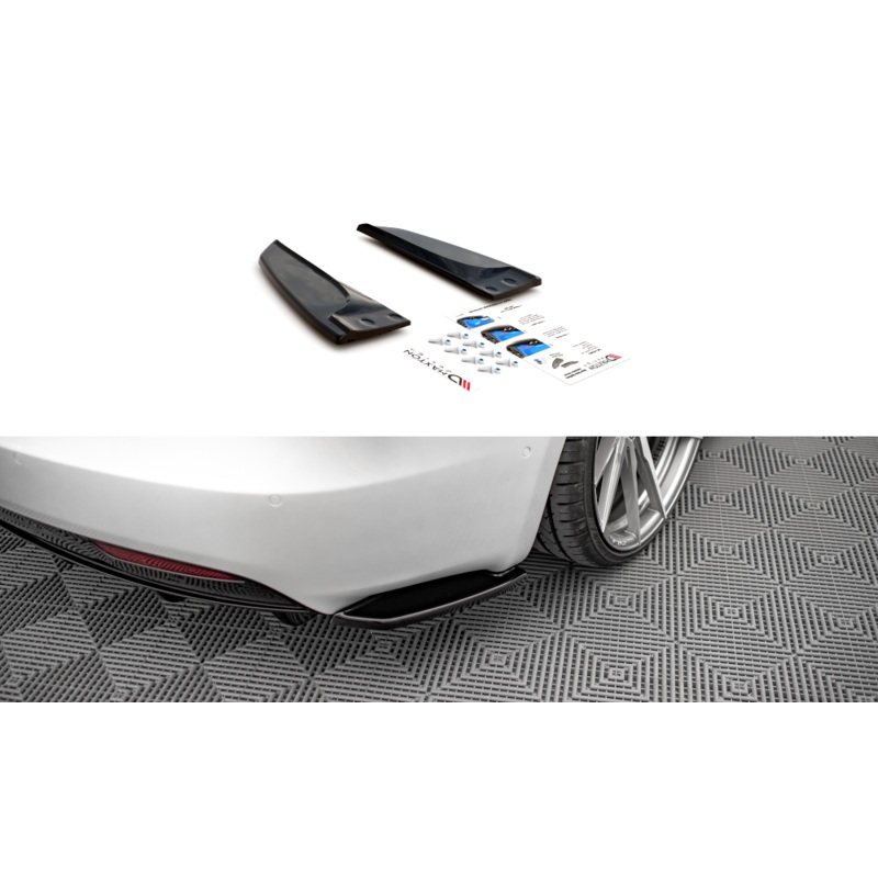 REAR SIDE SPLITTERS TESLA MODEL S FACELIFT GLOSS BLACK