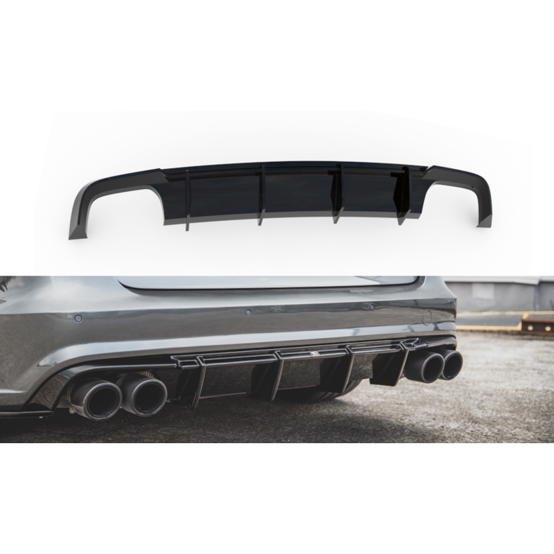 REAR VALANCE AUDI S6 / A6 S-LINE C7 FACELIFT GLOSS BLACK
