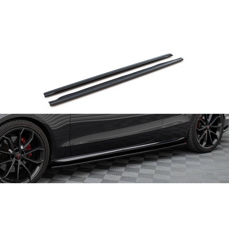 SIDE SKIRTS DIFFUSERS AUDI S5 / A5 / A5 S-LINE 8T / 8T FL GLOSS BLACK