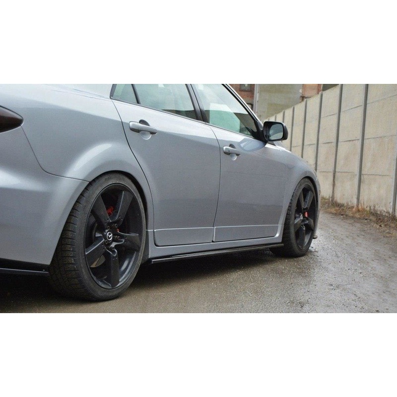 SIDE SKIRTS DIFFUSERS MAZDA 6 MK1 MPS GLOSS BLACK
