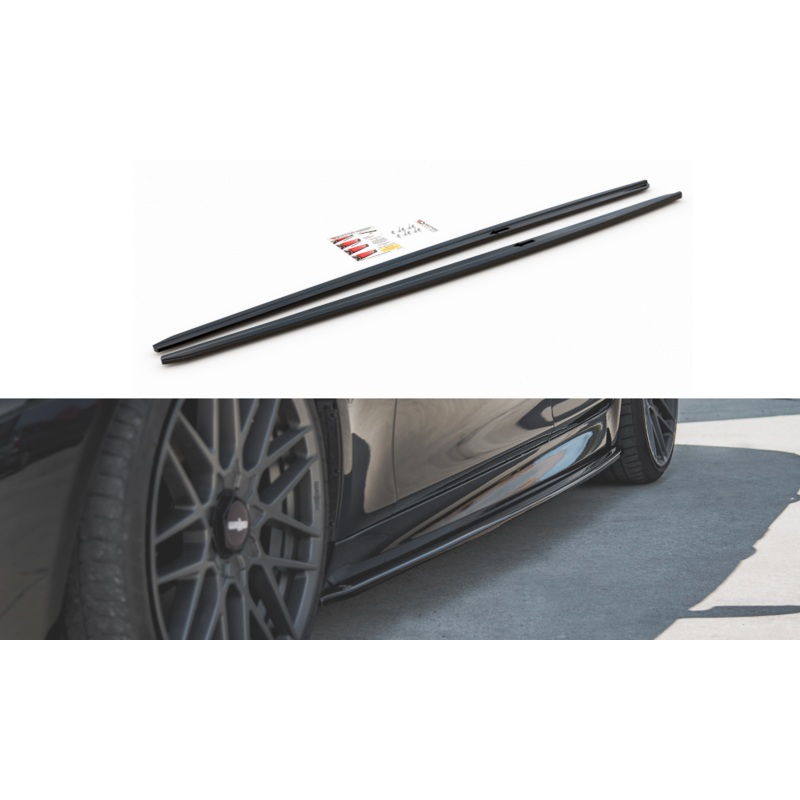 SIDE SKIRTS DIFFUSERS V.2 BMW 5 F10/F11 M-PACK GLOSS BLACK
