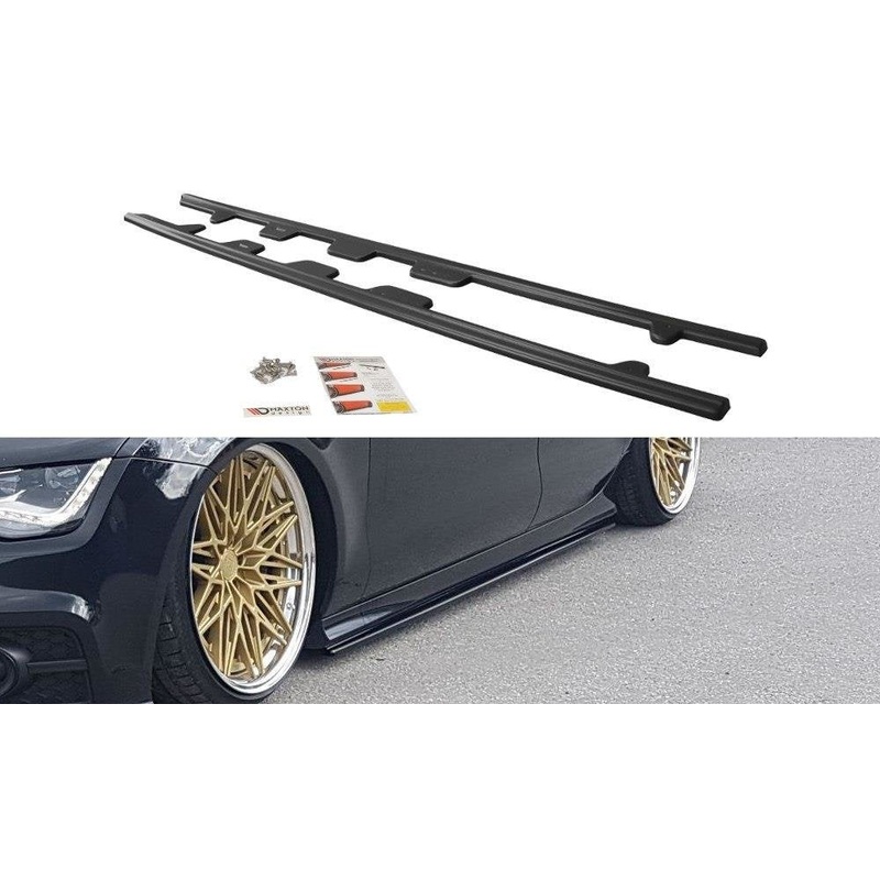 SIDE SKRTIS DIFFUSERS AUDI S7 / A7 S-LINE C7 GLOSS BLACK