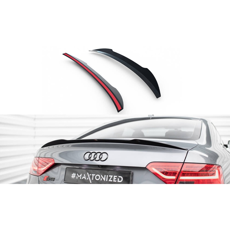 SPOILER CAP AUDI S5 / A5 / A5 S-LINE 8T / 8T FL COUPE GLOSS BLACK