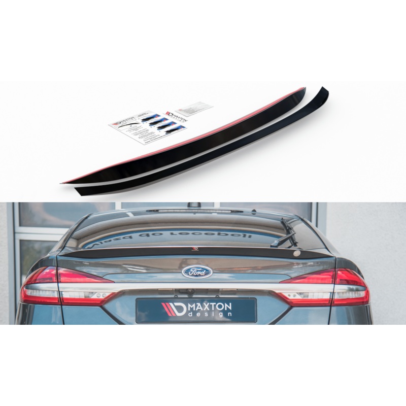 SPOILER CAP FORD MONDEO (FUSION) LIFTBACK MK5 FACELIFT GLOSS BLACK