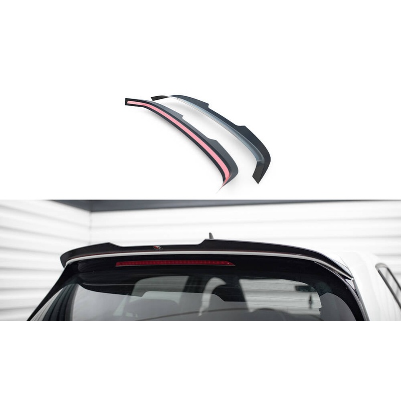SPOILER EXTENSION V.2 VOLKSWAGEN GOLF 7 R/GTI FACELIFT GLOSS BLACK