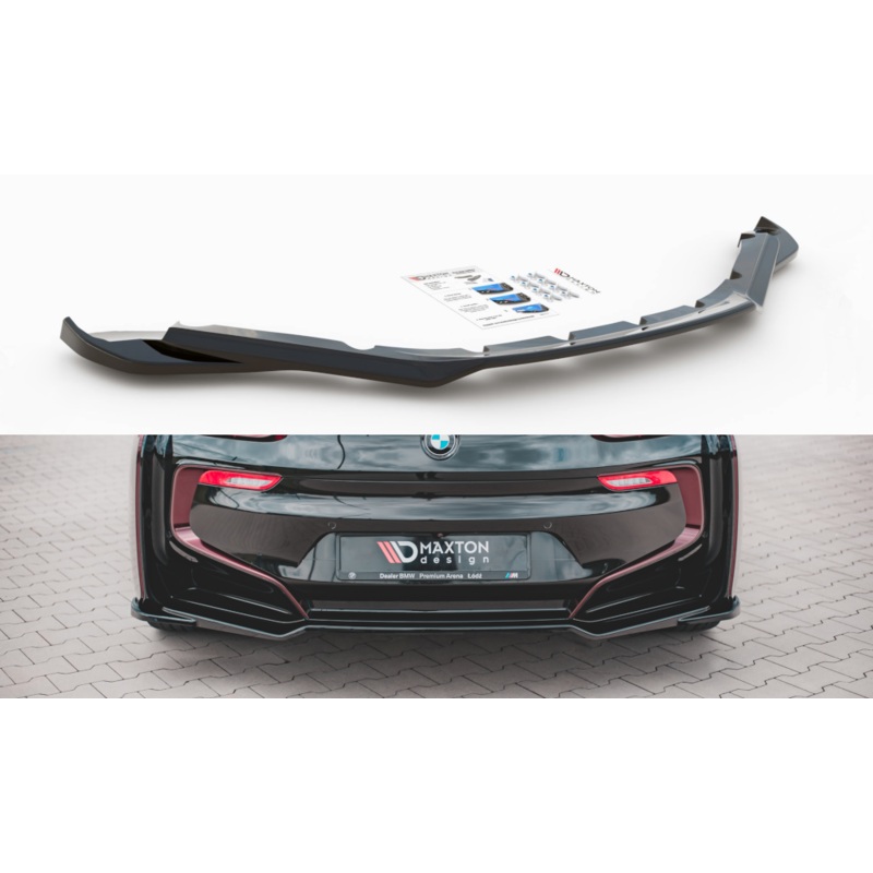 CENTRAL REAR SPLITTER BMW I8 GLOSS BLACK