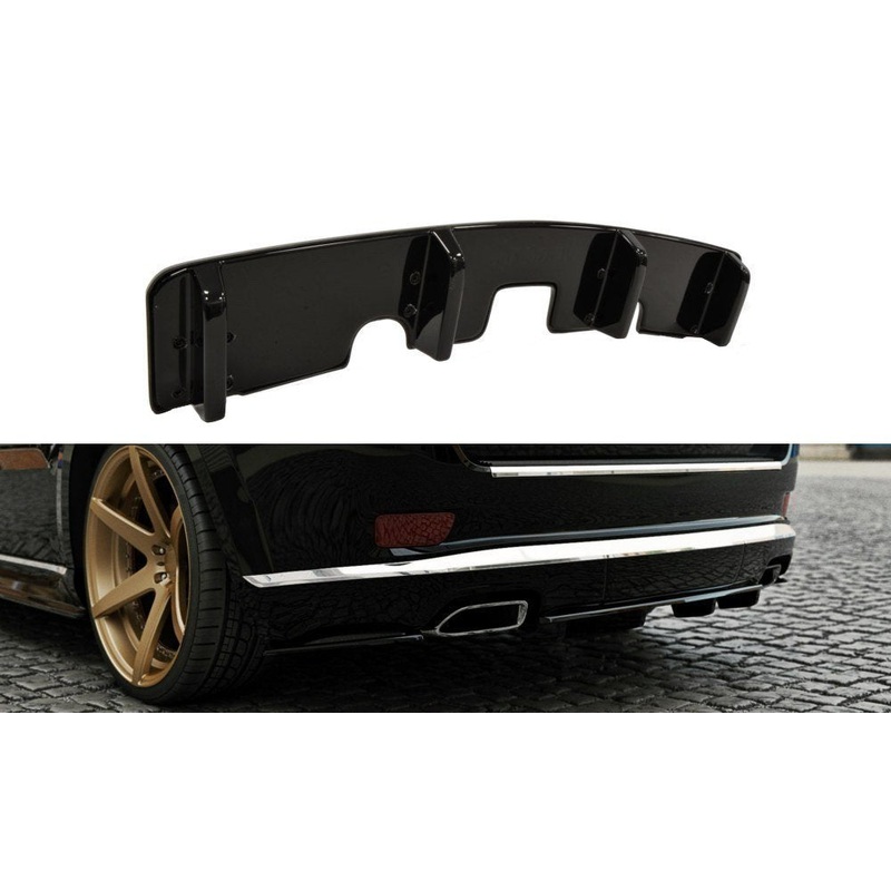 CENTRAL REAR SPLITTER JEEP GRAND CHEROKEE WK2 SUMMIT FACELIFT (WITH A VERTICAL BAR) GLOSS BLACK