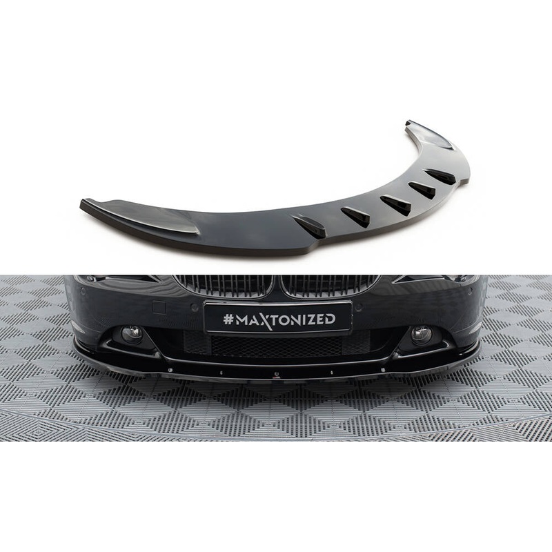 FRONT SPLITTER BMW 6 E63 / E64 (PREFACE MODEL) V.1 GLOSS BLACK