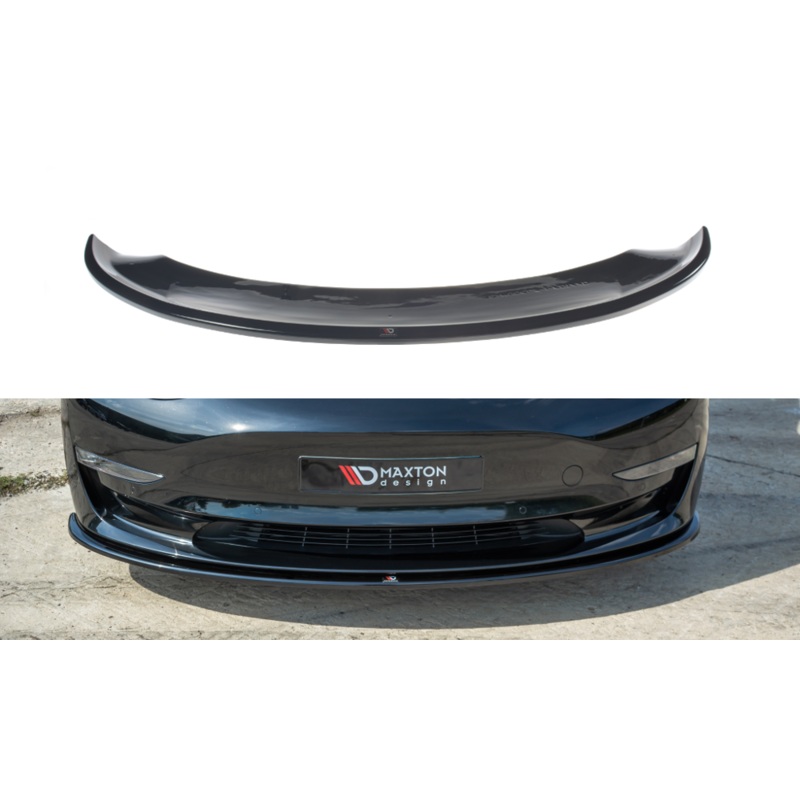 FRONT SPLITTER TESLA MODEL 3 GLOSS BLACK