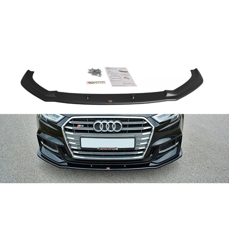 FRONT SPLITTER V.1 AUDI S3 / A3 S-LINE 8V FL GLOSS BLACK