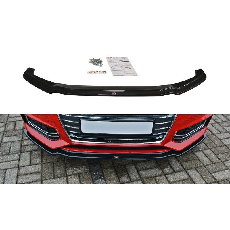 FRONT SPLITTER V.1 AUDI S4 / A4 S-LINE B9 GLOSS BLACK