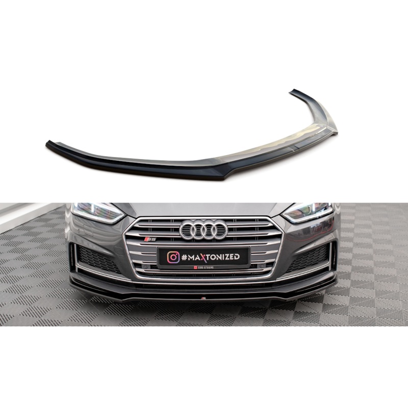 FRONT SPLITTER V.1 AUDI S5 / A5 S-LINE F5 COUPE / SPORTBACK GLOSS BLACK