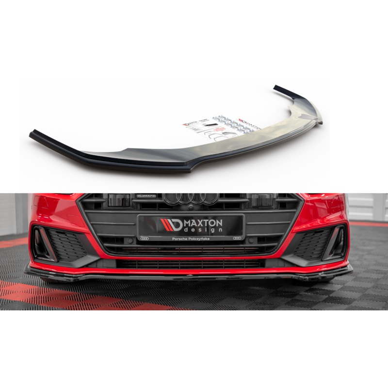 FRONT SPLITTER V.1 AUDI S7 / A7 C8 S-LINE GLOSS BLACK