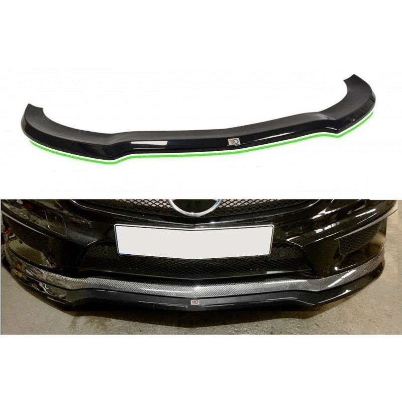 FRONT SPLITTER V.1 MERCEDES CLA 45 AMG C117 (PREFACE) GLOSS BLACK