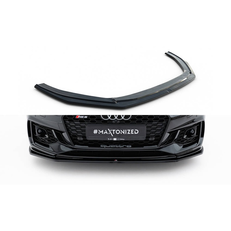 FRONT SPLITTER V.2 AUDI RS5 F5 COUPE / SPORTBACK GLOSS BLACK