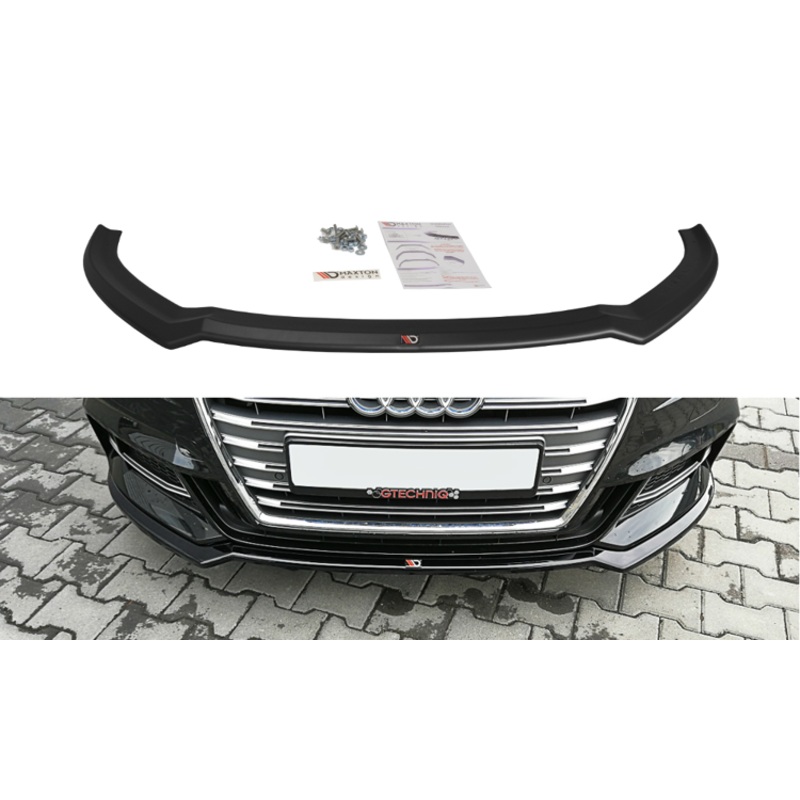 FRONT SPLITTER V.2 AUDI S3 / A3 S-LINE 8V FL GLOSS BLACK