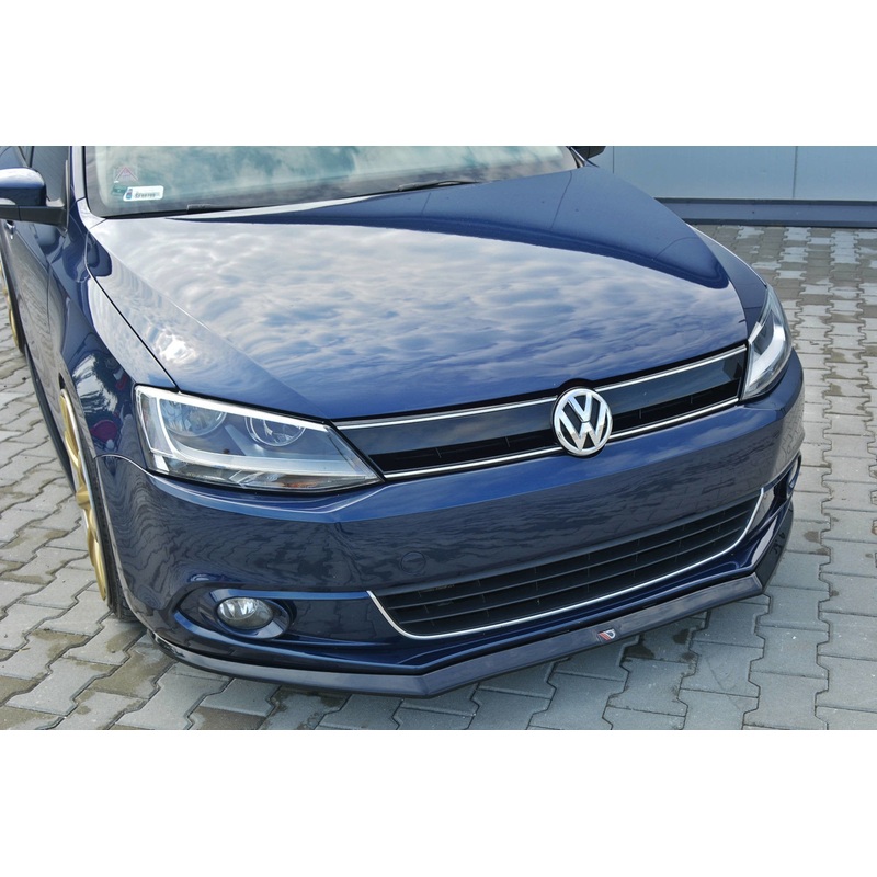 FRONT SPLITTER V.2 VOLKSWAGEN JETTA MK6 SEDAN PREFACE GLOSS BLACK