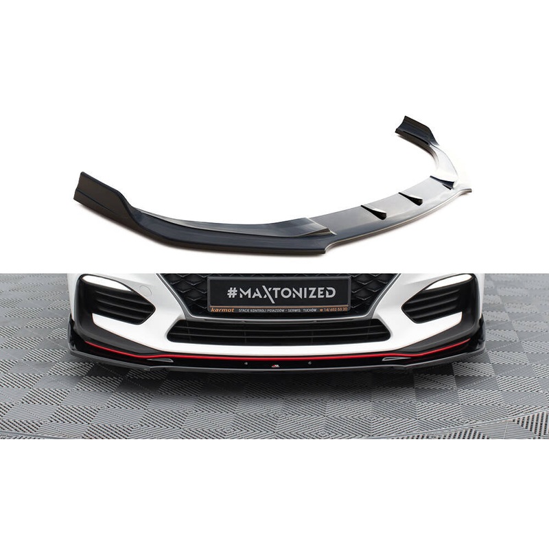 FRONT SPLITTER V.3 HYUNDAI I30 N (Elantra GT) MK3 HATCHBACK/ FASTBACK GLOSS BLACK