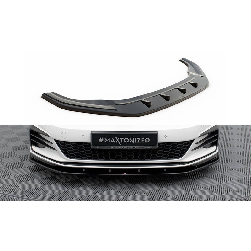 FRONT SPLITTER VW GOLF VII GTI FACELIFT V.1 GLOSS BLACK