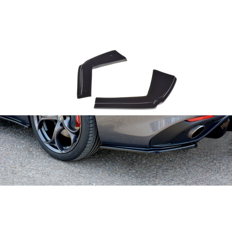 REAR SIDE SPLITTERS ALFA ROMEO GIULIA VELOCE GLOSS BLACK