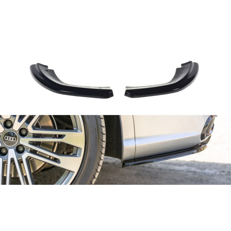 REAR SIDE SPLITTERS AUDI SQ5/S-LINE MKII GLOSS BLACK