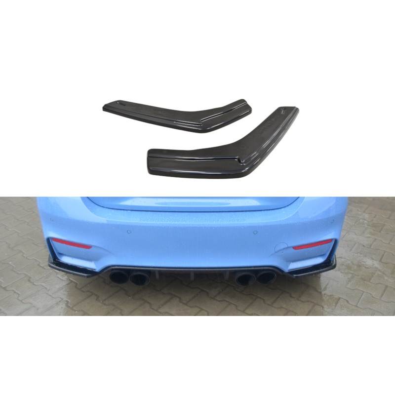 REAR SIDE SPLITTERS BMW M4 F82 GLOSS BLACK