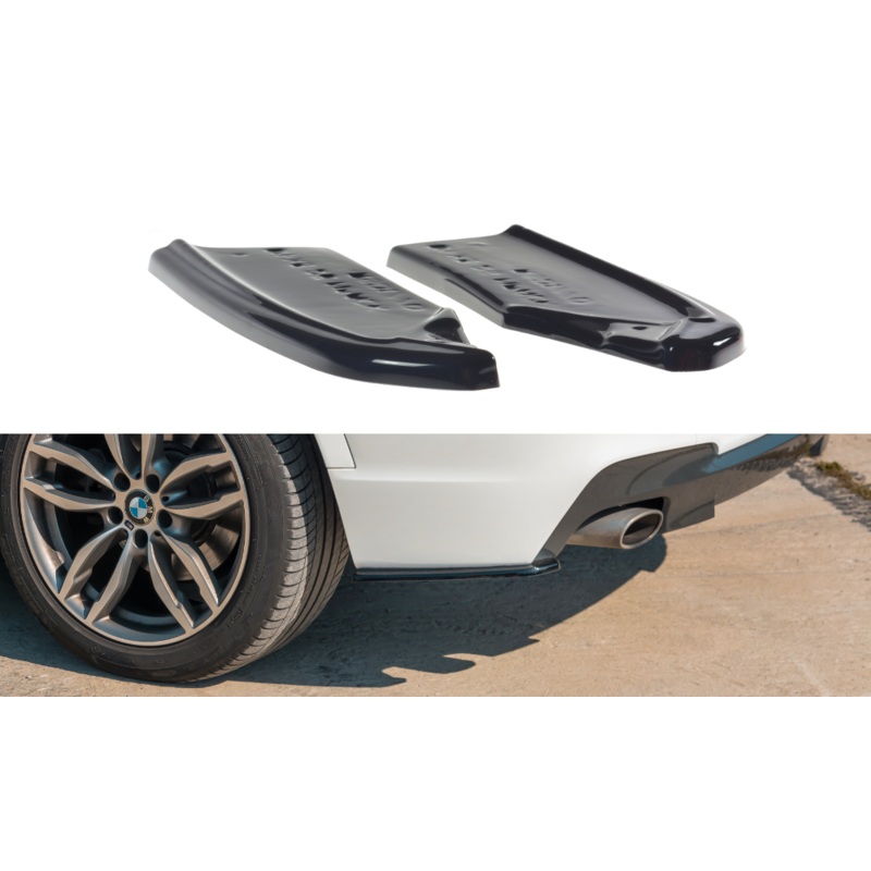 REAR SIDE SPLITTERS BMW X3 F25 M-PACK FACELIFT GLOSS BLACK