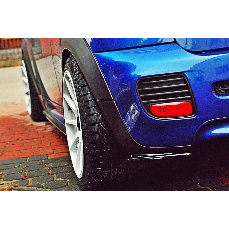 REAR SIDE SPLITTERS MINI COOPER R56 JCW GLOSS BLACK