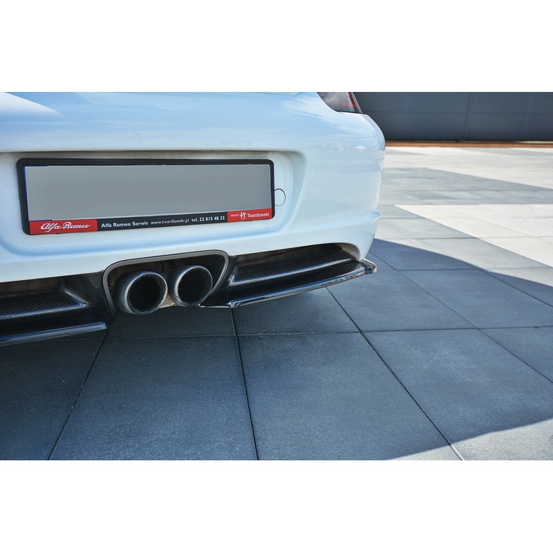 REAR SIDE SPLITTERS PORSCHE CAYMAN S 987C GLOSS BLACK