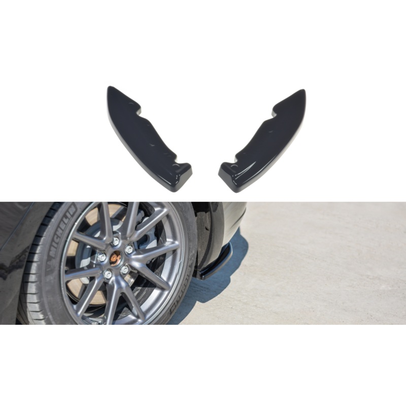 REAR SIDE SPLITTERS TESLA MODEL 3 GLOSS BLACK