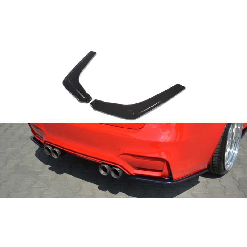 REAR SIDE SPLITTERS V.1 BMW M3 F80 GLOSS BLACK