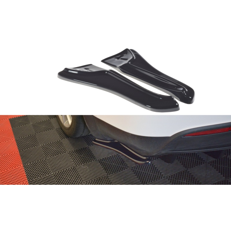 REAR SIDE SPLITTERS V.1 TESLA MODEL X GLOSS BLACK