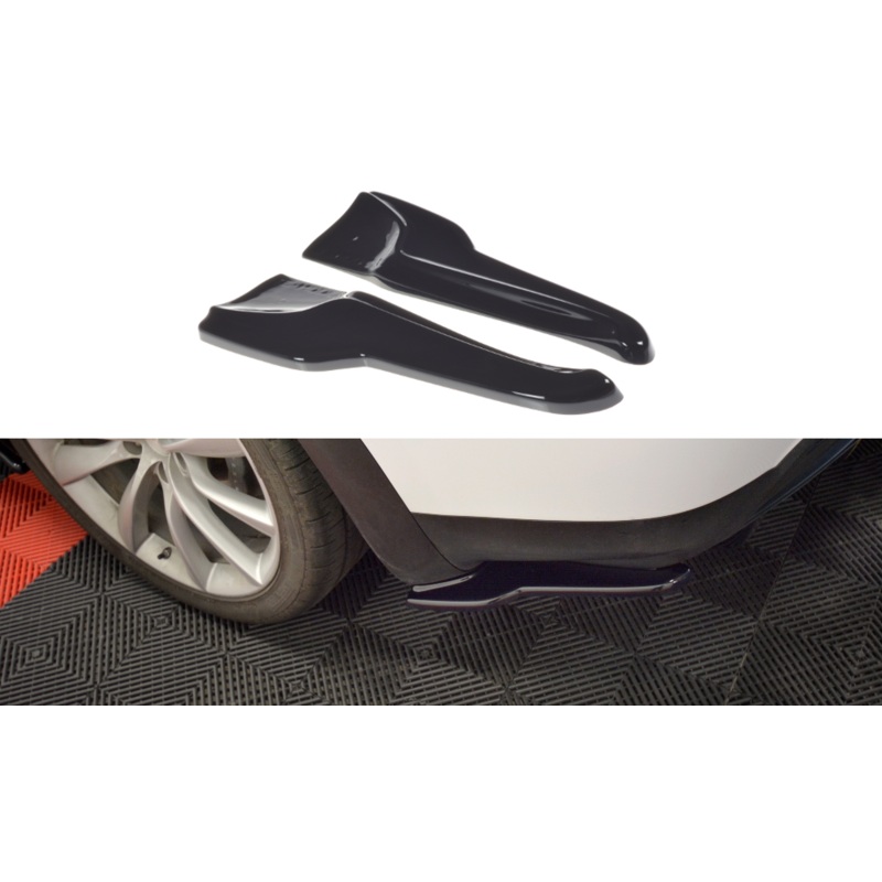 REAR SIDE SPLITTERS V.2 TESLA MODEL X GLOSS BLACK