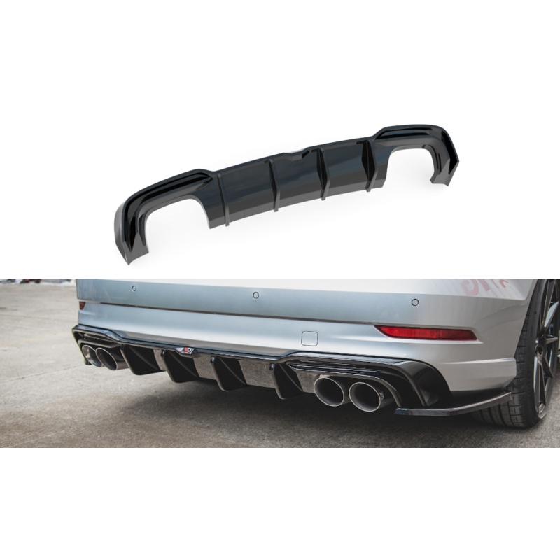 REAR VALANCE AUDI S3 SEDAN 8V FACELIFT GLOSS BLACK