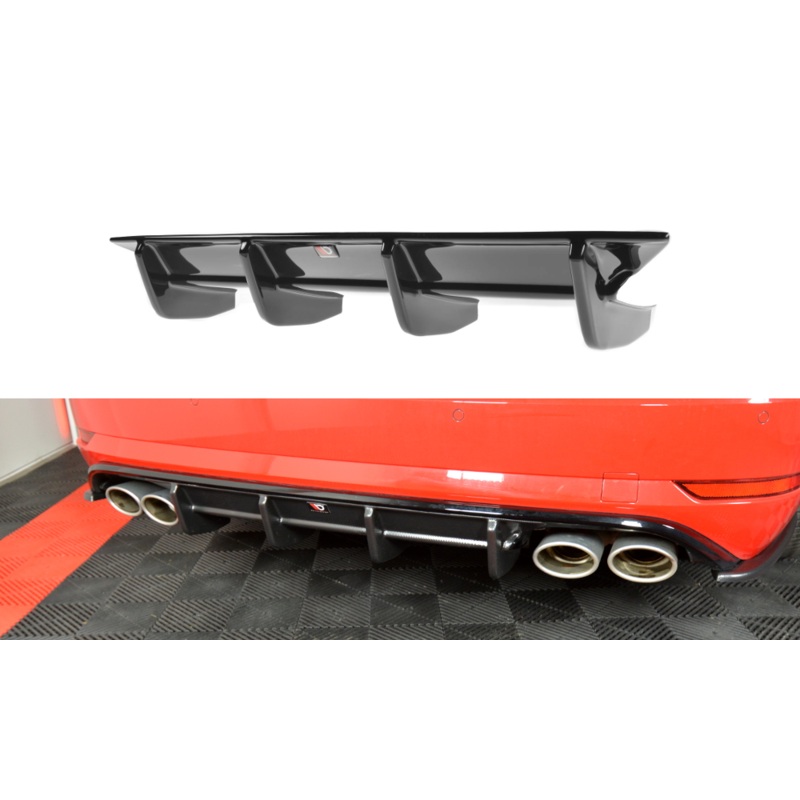 REAR VALANCE VW GOLF 7  SportWagen FACELIFT GLOSS BLACK