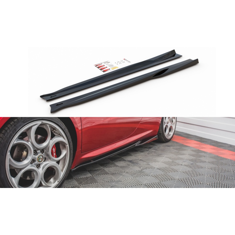 SIDE SKIRTS DIFFUSERS ALFA ROMEO 4C GLOSS BLACK