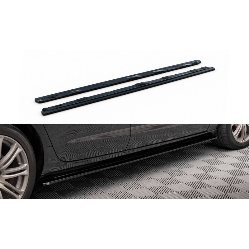 SIDE SKIRTS DIFFUSERS AUDI A6 C7 GLOSS BLACK