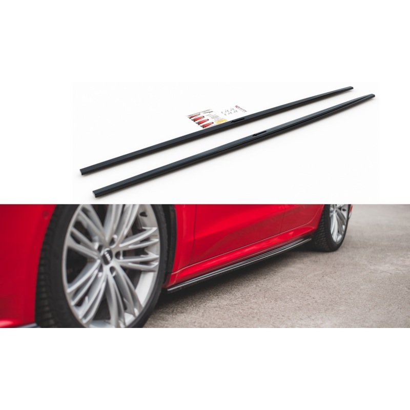SIDE SKIRTS DIFFUSERS AUDI S7 / A7 C8 S-LINE GLOSS BLACK