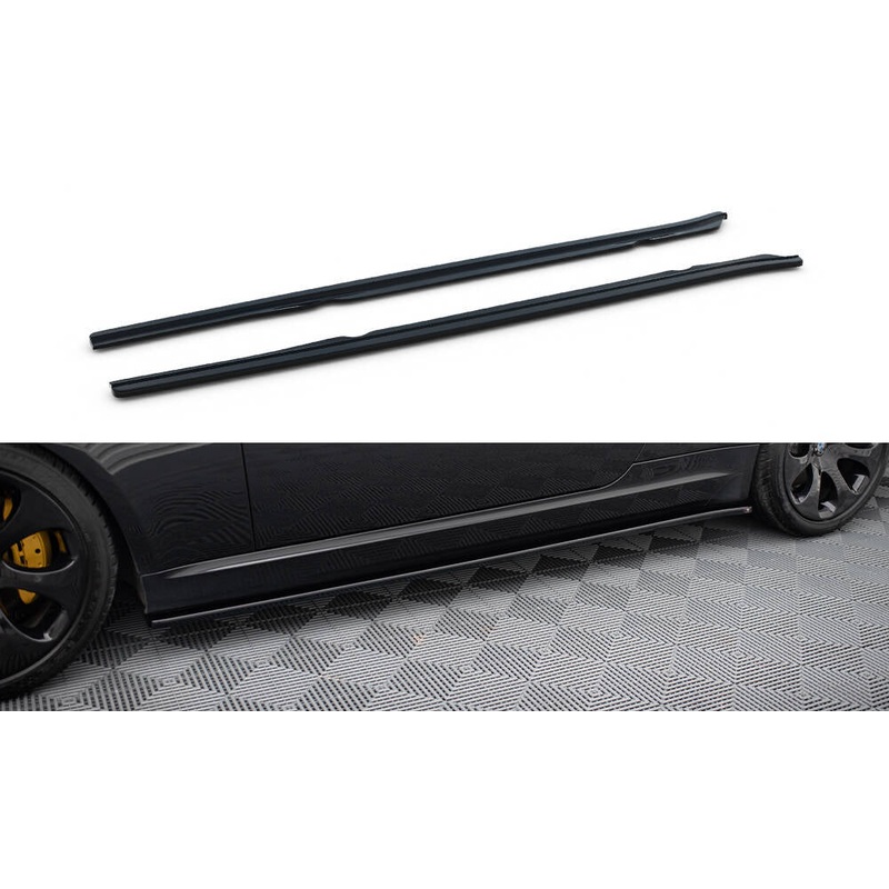 SIDE SKIRTS DIFFUSERS BMW 6 E63 / E64 (PREFACE MODEL) GLOSS BLACK