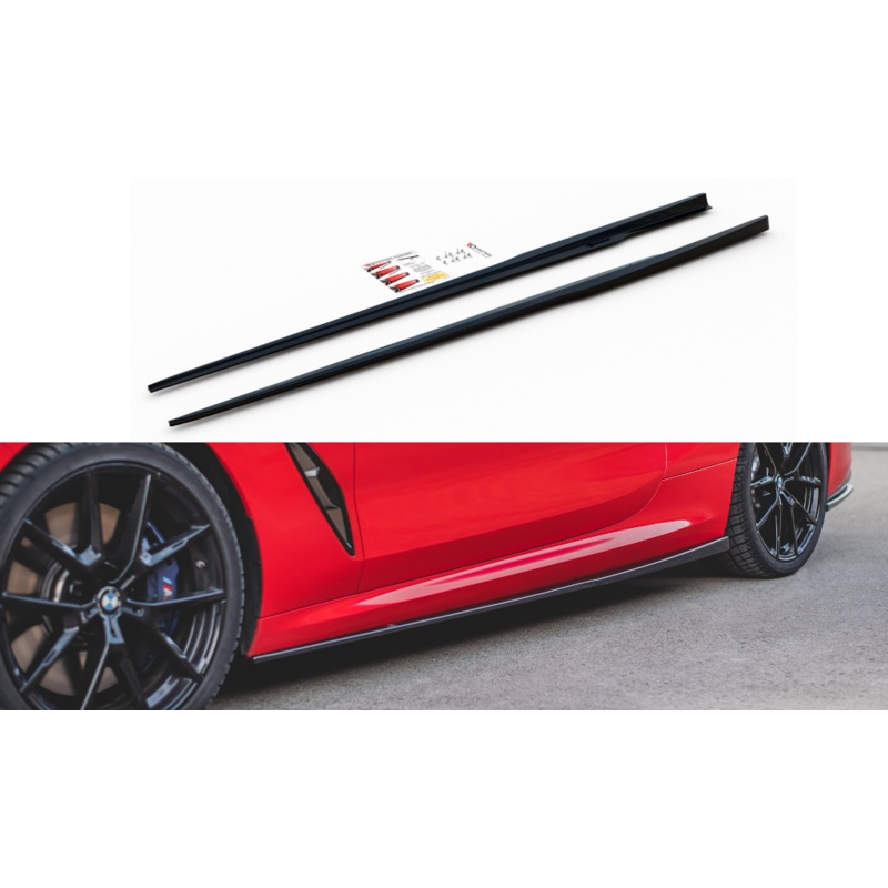 SIDE SKIRTS DIFFUSERS BMW M850I G15 / M8 F92 GLOSS BLACK